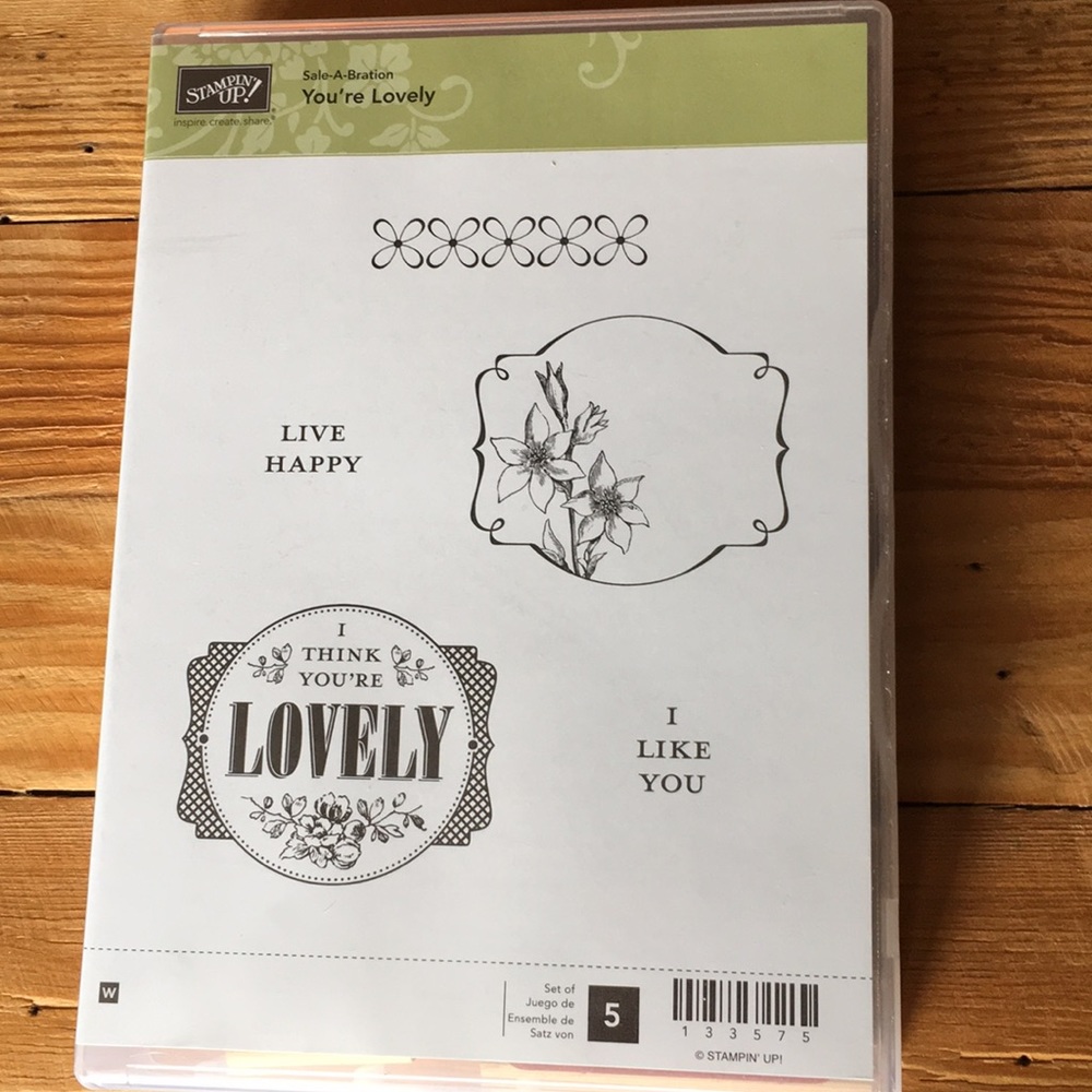Stampin up- you’re lovely- wood mount